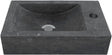 LAVE-MAINS MANO PLUS AVEC SUSPENSION + CREPINE 40CM PIERRE BLEUE + TROU ROBINET DROITE