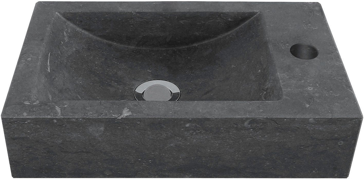 HANDENWASSER MANO PLUS MET OPHANGING+KREPINE L40D26H10 BLAUWE STEEN KRAANGAT RECHTS