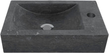 LAVE-MAINS MANO PLUS AVEC SUSPENSION + CREPINE 40CM PIERRE BLEUE + TROU ROBINET DROITE