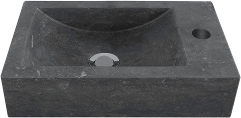 HANDENWASSER MANO PLUS MET OPHANGING+KREPINE L40D26H10 BLAUWE STEEN KRAANGAT RECHTS