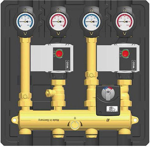 COMPACTE HYDRAULISCHE MODULE MET 1 ONGEMENGDE EN 1 GEMENGDE CV-KRING DN20 REMEHA