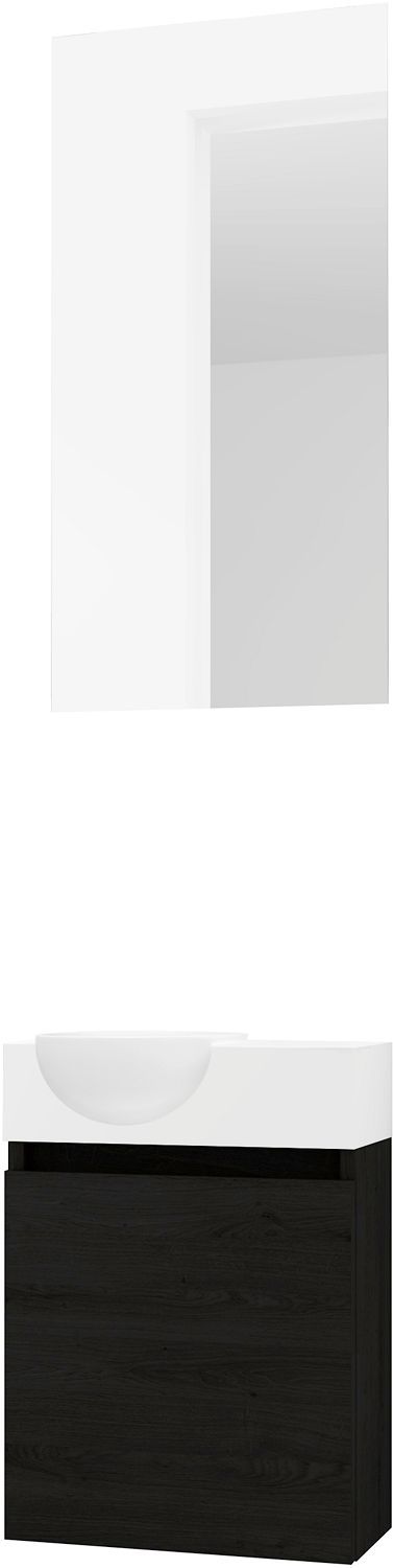 HANDENWASSER FORM MINI QUO LINKS / 1 DEUR/ SPIEGEL GRAPHIT EIK