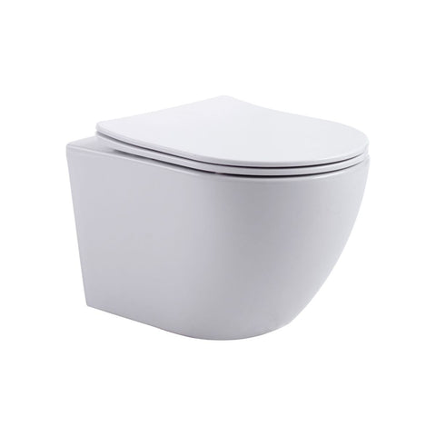 BELVIT Wandhangend toilet randloos 360°-spoeling met softclose zitting compact wit glanzend, wc-potten — SKU MB-27563-31096, EAN 5404029128373