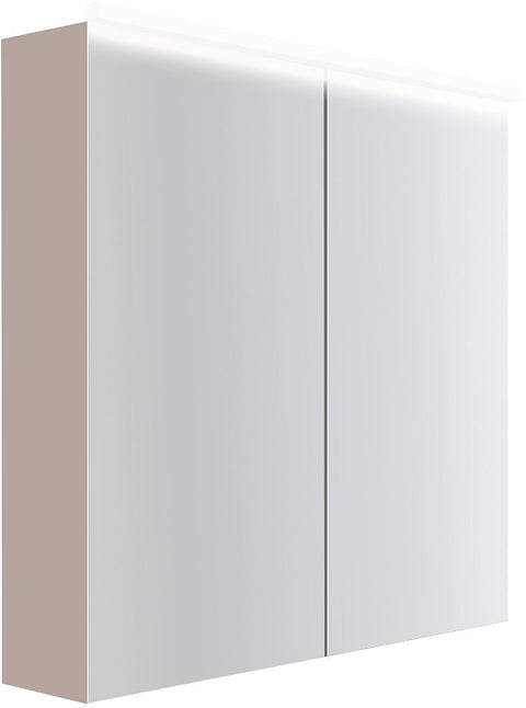 Spiegelkast COFFEE 2 deuren 800MM 4250K basaltgrijs mat, badkamermeubelen — SKU DESCO-193046