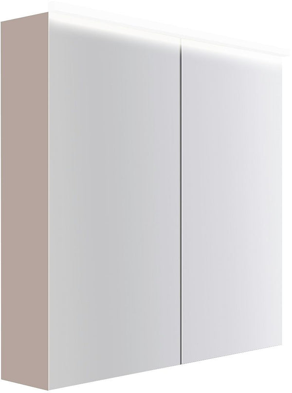 ARMOIRE TOILETTE COFFEE 2 PORTES 800MM 4250K TECTONA GRIS BASALTE MAT
