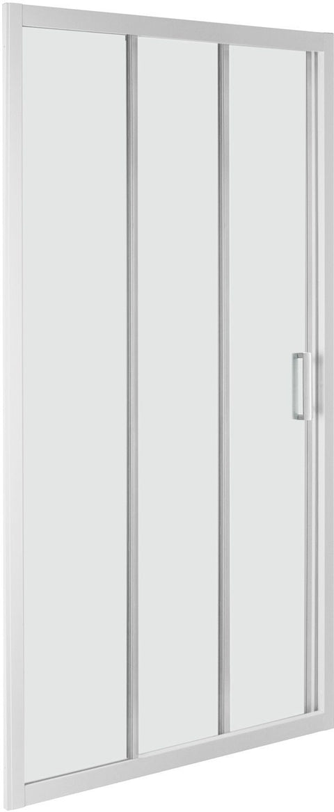 Douchedeur 3-DELIG Step 85-89 H190 aluminium-geborsteld