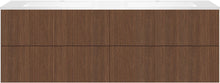 Onderbouw COFFEE 4 lades 180 duo notelaar Smartline +dubbele wastafel kunstmarmer wit