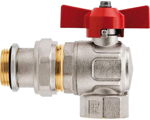 UNI.COLLECTOR TOEVOER BOLKRAAN HAAKS 4/4" ROOD