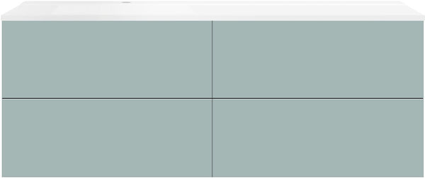 ONDERBOUW COFFEE 4 LADES 160 IJSBLAUW ZACHT MAT+WASTAFEL LINKS WIT