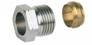 RACCORD A COMPRESSION HONEYWELL TUBE CUIVRE ROUGE 1/2"-15MM