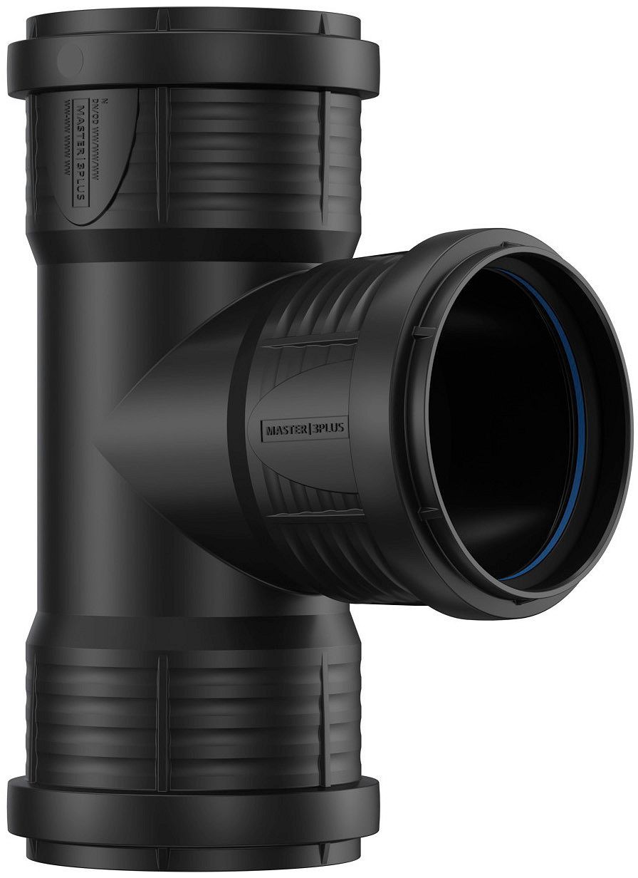 T PP 90°.FFF 75- 75MM ZWART