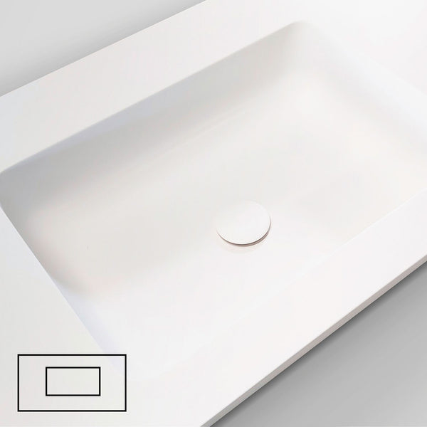 TABLET TAILOR TOP 1 LAVABO RECHTS 200CM SOLID XONYX WIT