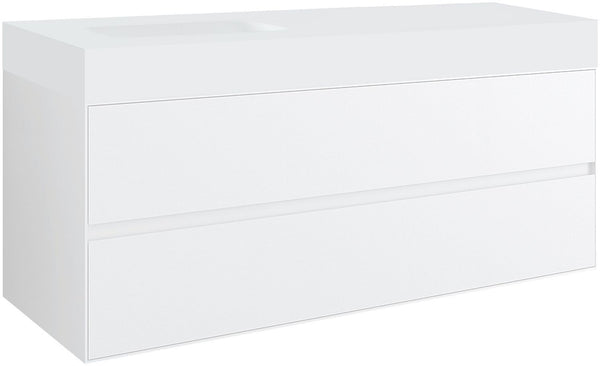 ONDERBOUW 2LADES VOOR TABLET PURO 1 LAVABO LINKS TENSO 140CM WIT