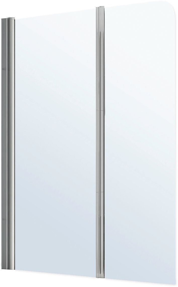 BADSCHERM 2-DELIG MISTRAL L120-H150 LINKS ZILVER-HELDER
