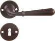 Linea Bertomani 2714 deurklinkset op rozet 50mm ijzer roest