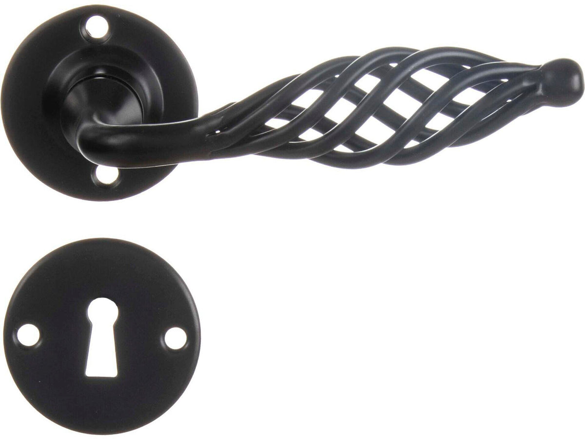 Linea Bertomani 2726 deurklinkset op rozet 50mm ijzer zwart
