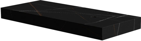 TABLET KERAMISCH MARMER PURO B120 H10 1AFVOERGAT/KRAANGAT RECHTS BAMBOO BLACK