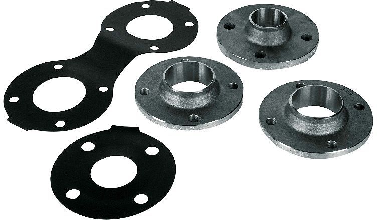 Set tegenflenzen voor quinta Pro remeha 2X DN65 water + 1X DN50 gas