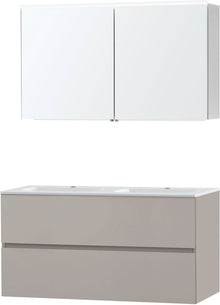 MEUBLE MOLTO POUDRE GRIS 120 MARBRE SYNTHETIQUE ARMOIRE TOILETTE