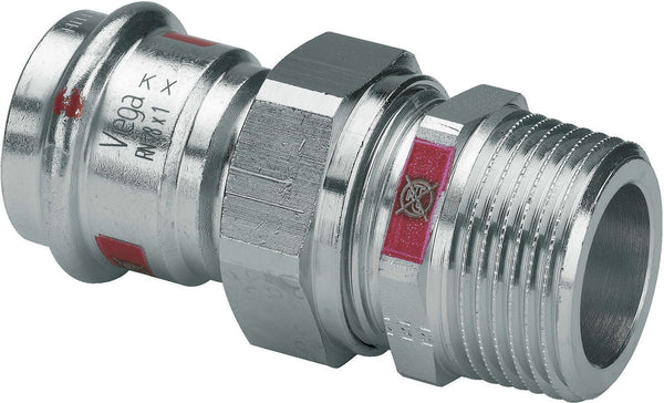 3 Delige rechte koppeling 15MM.1/2"M prestabo Viega