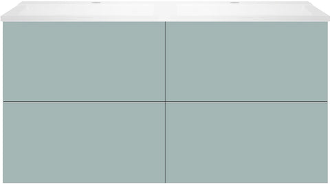 ONDERBOUW COFFEE 4 LADES 120 DUO IJSBLAUW ZACHT MAT +DUBBELE WASTAFEL MAT WIT
