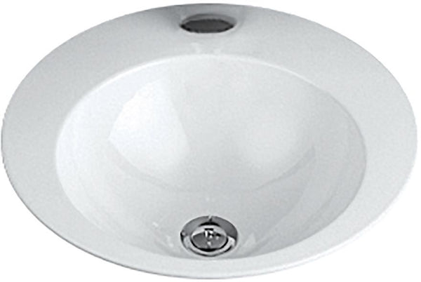 Inbouw lavabo EB.K400H diameter 400MM +kraangat zonder overloop wit