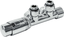 D-DESIGN KIT DE ROBINET RADIATEUR THERMOSTATIQUE BITUBE/MONOTUBE +RACCORD 16MM EQUERRE CHROME