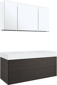 Meubel 2LADES voor tablet puro 2 lavabos tenso 140CM wenge met spiegelkast