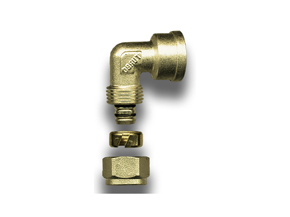Saninstal Knie knelkoppeling 16x2 F 1/2"