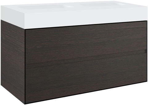 Onderbouw 2LADES voor tablet puro 2 lavabos tenso 120CM wenge