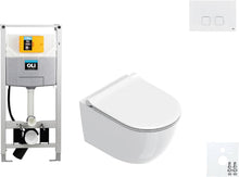 WALLFIX OLI HANGWC SFERA 50 CATALANO SLIM SEAT SOFT-CLOSE + LIFT-OFF + VERBORGEN BEVESTIGING + RIMLESS + SILENTECH + CATAGLAZE+ PLAI