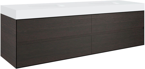 Onderbouw 4LADES voor tablet puro 2 lavabos tenso 1800CM wenge
