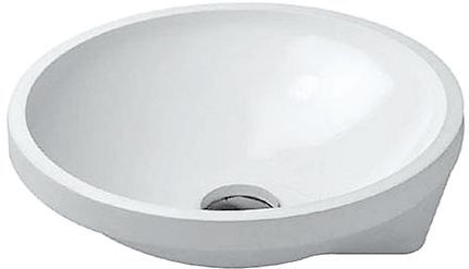 Onderbouw lavabo architec Duravit diameter 400MM zonder kraanvlak +overloop wit