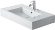 VASQUE MEUBLE VERO DURAVIT 105CM + TROU ROBINET BLANC
