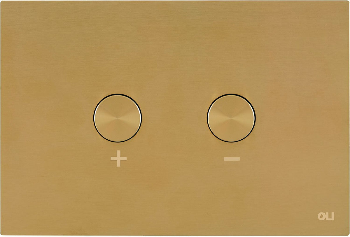 DUWPLAAT 2-TOETS BLINK PNEUMATISCH BRUSHED GOLD