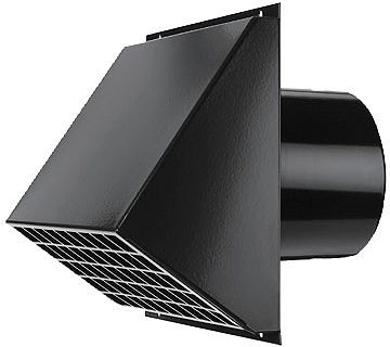 MUURDOORVOER D-VENTILATIE 125MM ZWART