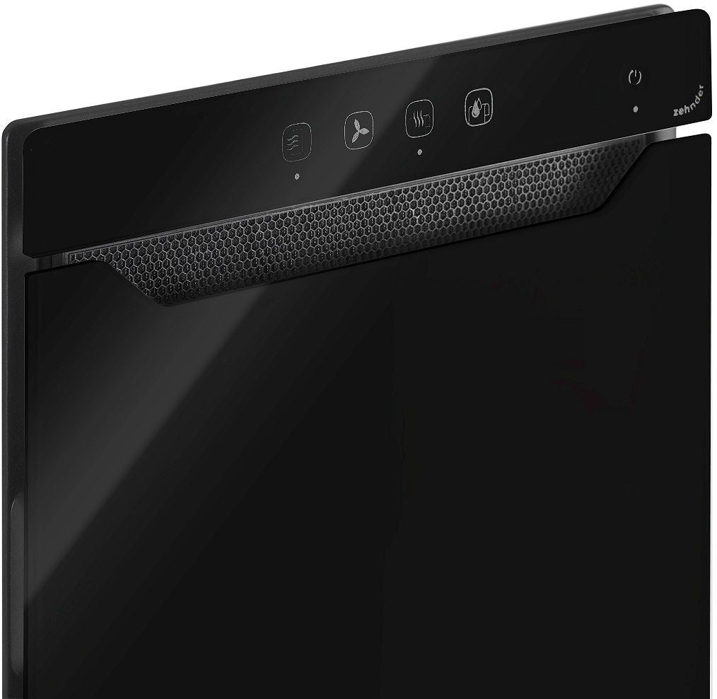 HANDDOEKDROGER MET INFRAROODGLASOPPERVLAK ZWART LINKSDRAAIEND ZENIA ZEHDNER 1000W+225W