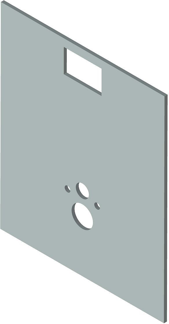 Achterwand voor voorzetwand systemfix/duofix Mdf PASPARTOE
