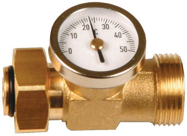 Thermometer v.retour m.ek aansluiting Henco vloerverwarming