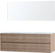 MEUBLE MOLTO CHENE NATUREL 180 2 LAVABO SOLID MIROIR