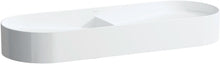 Dubbele opbouw lavabo sonar laufen 100X37 zonder kraangat/overloop Clean coat wit