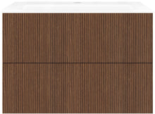 Onderbouw COFFEE 2 lades 90 notelaar smartline+wastafel porselein wit