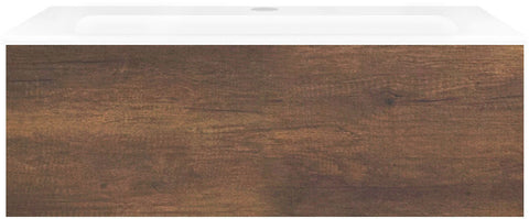 Onderbouw COFFEE 1 lade 90 eik roest+wastafel porselein wit, badkamermeubelen — SKU DESCO-192574