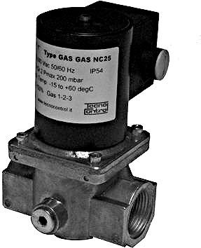 Gasmagneetventiel NC normally closed automatisch 6/4"FF 0,2B