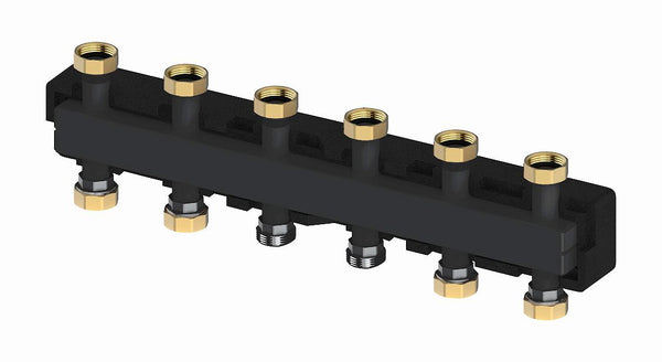 SEGMENT DE DISTRIBUTION POUR 3+2 CIRCUITS DE CHAUFFAGE MEIBES