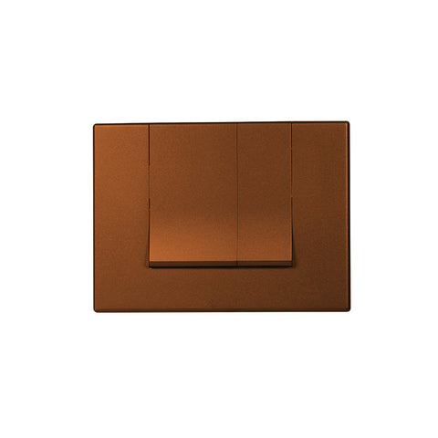 Belvit Madrid bedieningsplaat voor 2-hoeveelheden-spoeling mat - Bronze mat, bedieningsplaten — SKU MB-18215-21742, EAN 5404029101352