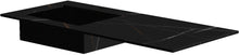 TABLET MARBRE CERAMIQUE PURO LAVABO S GAUCHE L120 H1,2 1TROU ROBINET BAMBOO BLACK
