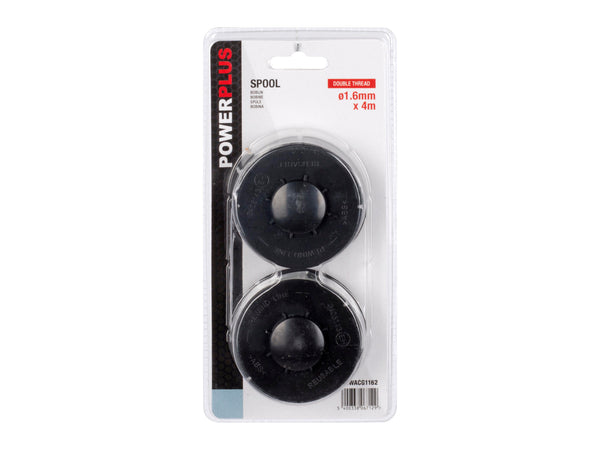 Powerplus POWACG1162 bobine double fil pour coupe-bordures 1,6mm 4m POWXG30033/30035 2 pièces
