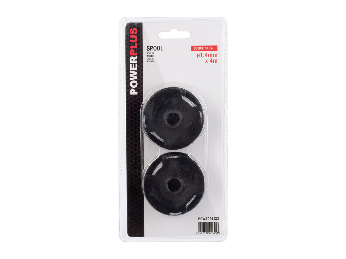 Powerplus POWACG1132 bobijn dubbele trimmerdraad 1,4mm 5m POWXG3004/3005 2 stuks