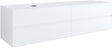 SOUS MEUBLE 4 TIROIRS+ TABLET POUR LAVABO A POSER GAUCHE TENSO 180CM SANS TROU ROBINET BLANC